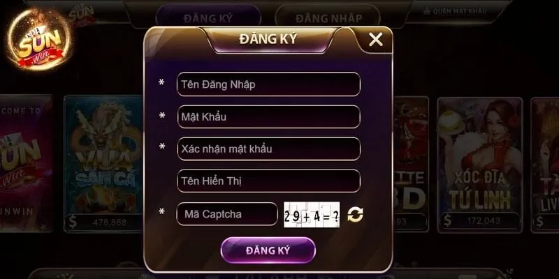 Trung thực hoàn thiện biểu mẫu thiết lập tài khoản thành viên