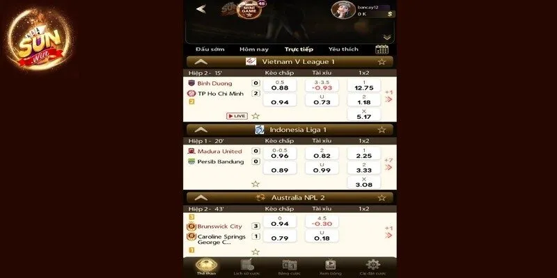 Anh em dễ dàng dùng liên kết chuẩn để theo dõi trực tiếp sport